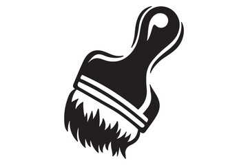 Paint Brush Illustration in Clean Silhouette Style for Designers