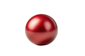 PNG Shiny red metallic sphere on black background
