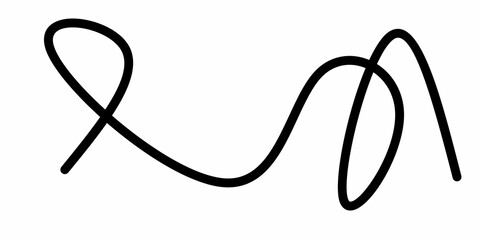 hand drawn scribbles Black swirling and winding lines. Hand drawn calligraphy swirls. Black wavy lines. Vector illustration in scribble style