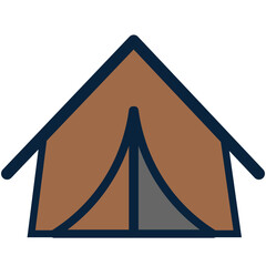 tent on a white background
