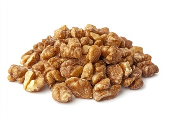 Pile of shelled walnuts