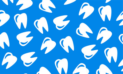 seamless pattern with white teeth. vector tooth seamless pattern. tooth background