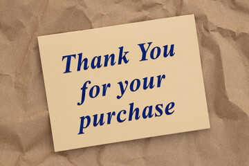 Thank you card crumpled paper