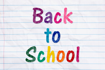 Back to School with ruled loose leaf paper