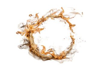 PNG Fiery ring of flames creating circular motion on black background