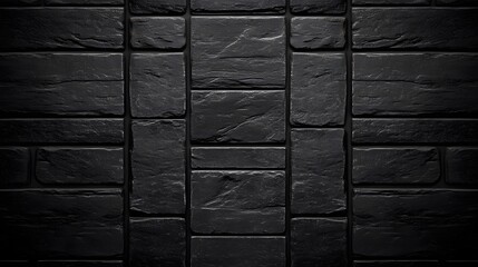 Dark Grey Stone Brick Wall Texture Background Seamless Pattern