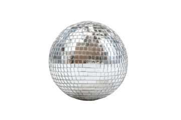 PNG Reflective disco ball on black background