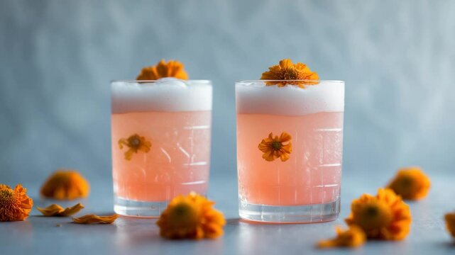 Grapefruit Mocktail with Floral Twist