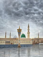 Holy masiid in Islam masjid al nabawi in Madinah in Saudi Arabia. © Malik Nalik