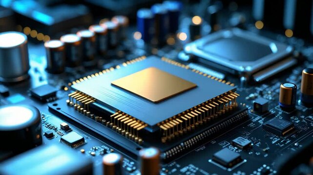 Advanced microelectronic chip integrated into motherboard for computing and industrial systems