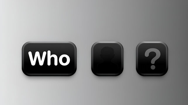 Black solid icon for whois