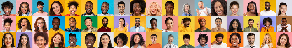 Poster a vibrant collage showcases a collection of smiling faces from various backgrounds, highlighting the