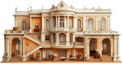Obraz premium Grand Mansion Interior Exterior Design