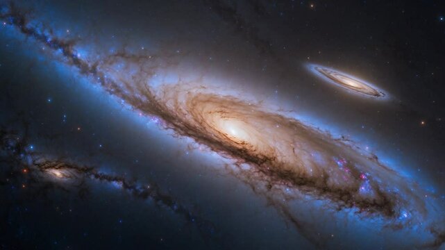 Grand Design Spiral Galaxy Messier 31: The Andromeda Galaxy in Visible Light, Hydrogen Alpha Spectrum, and Combined View with Satellite Galaxies Messier 32 and Messier 110