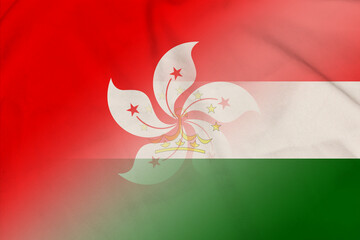 Hong Kong and Tajikistan political flag international relations TJK HKG