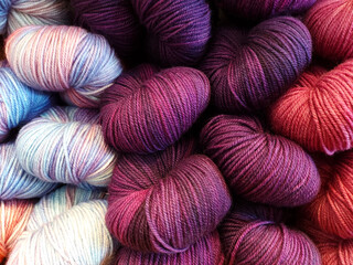close up of colorful wool