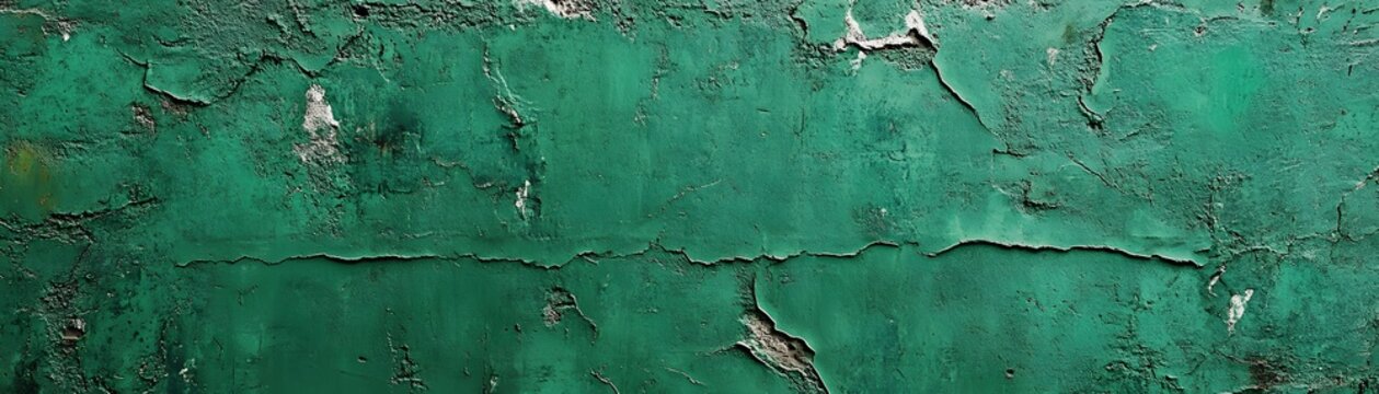 Textured emerald green painted surface