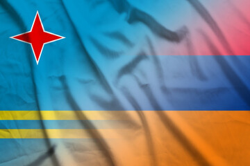 Aruba and Armenia official flag international relations ARM ABW