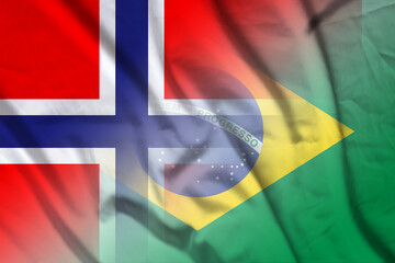 Norway and Brazil political flag transborder negotiation BRA NOR