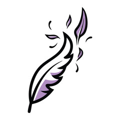 Fototapeta premium Colorful feather graphic for vibrant designs.