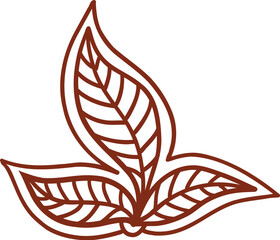 Henna tattoo doodle element on white background. Arabic ornate swirls element. Indian floral design for you