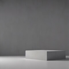 Elegant gray backdrop, soft light, subtle shadows for product display,  product photography,  commercial,  mockup