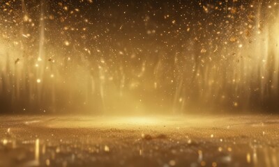 Abstract shimmering gold backdrop with sparkling dust motes ,  sparkle, gold,  bright