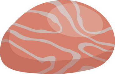 River stone icon, sea pebbles collection, isolated vector illustration on white background original artwork for your design