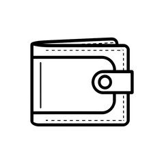 Obraz premium Wallet Icon Outline for Finance, Money, and Banking Concepts