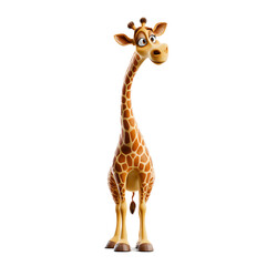 Obraz premium 3D Cartoon Giraffe with Long Neck