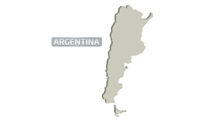 ARGENTINA MAP 3D