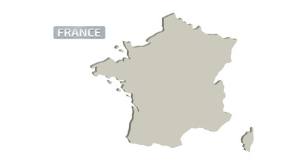 Obraz premium FRANCE MAP 3D