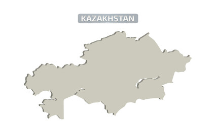 Obraz premium KAZAKHSTAN MAP 3D