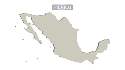 MEXICO MAP 3D