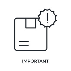 Important Icon Outline Style. Vector Illustration For Graphic Design