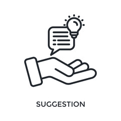 Suggestion Icon Outline Style. Vector Illustration For Graphic Design