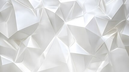 Naklejka premium Abstract White Geometric Polygonal Background Texture