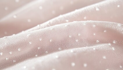 Delicate Pale Pink Fabric With Subtle Dotted Pattern