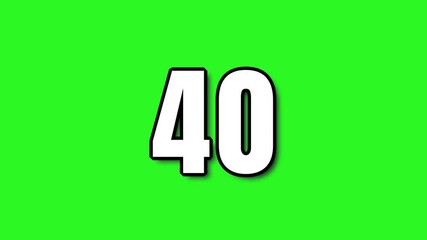 45 second countdown timer with bold number on a green background suitable for presentations, online workshops, and marketing campaigns  