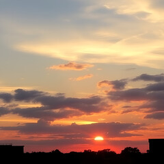 Sunset Sky with Clouds