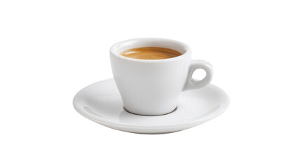 Obraz premium Espresso Cup with Saucer from Italy on White Transparent Background
