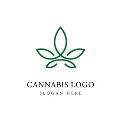 Cannabis Logo Design Graphic Vector 