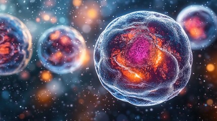 Naklejka premium Cellular Structure in Focus
