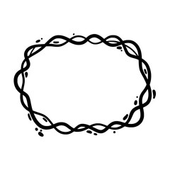 Wreath of Celebration: A captivating wreath in vector style, a perfect design element for creating stylish cards, decorations, or announcements.