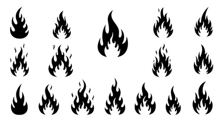 Burning Flames: A collection of artistic representations of flames, symbolizing warmth, energy, and transformation in a captivating display.