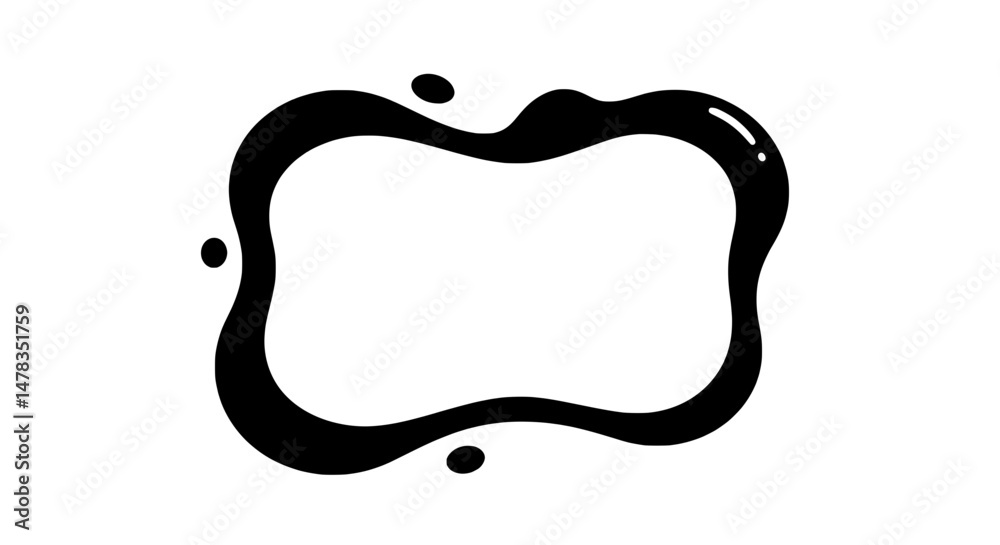 Poster abstract ink blob frame: a stylish, abstract ink blot frame, perfect for adding a unique touch to yo