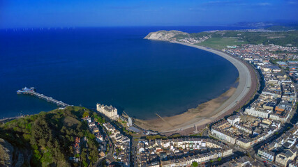 Naklejka premium View of Landudno from above
