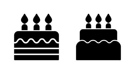 Cake icon vector. Cake sign and symbol. Birthday cake icon
