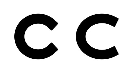 Copyright icon vector. copyright sign and symbol