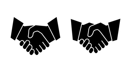 Handshake icon vector. business handshake sign and symbol. contact agreement